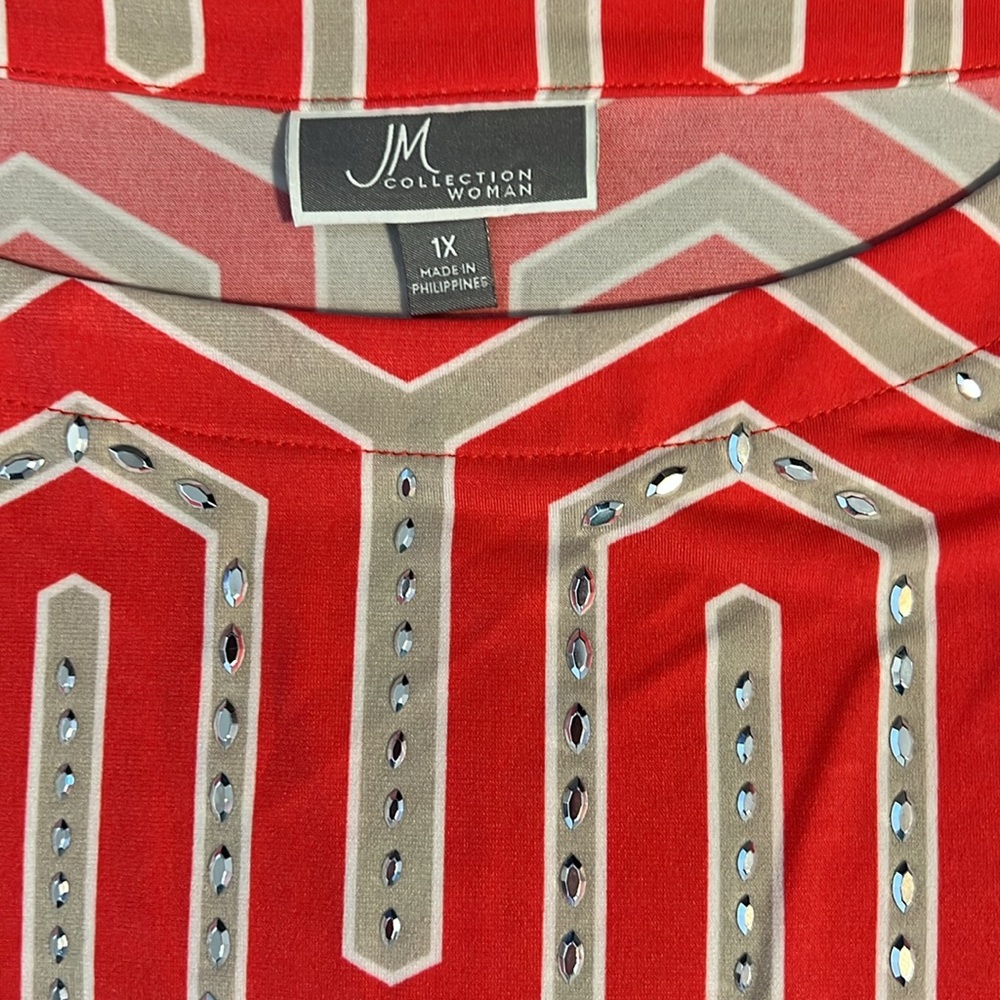 Women’s JM Collection Blouse Plus size 1X - Picture 3 of 4